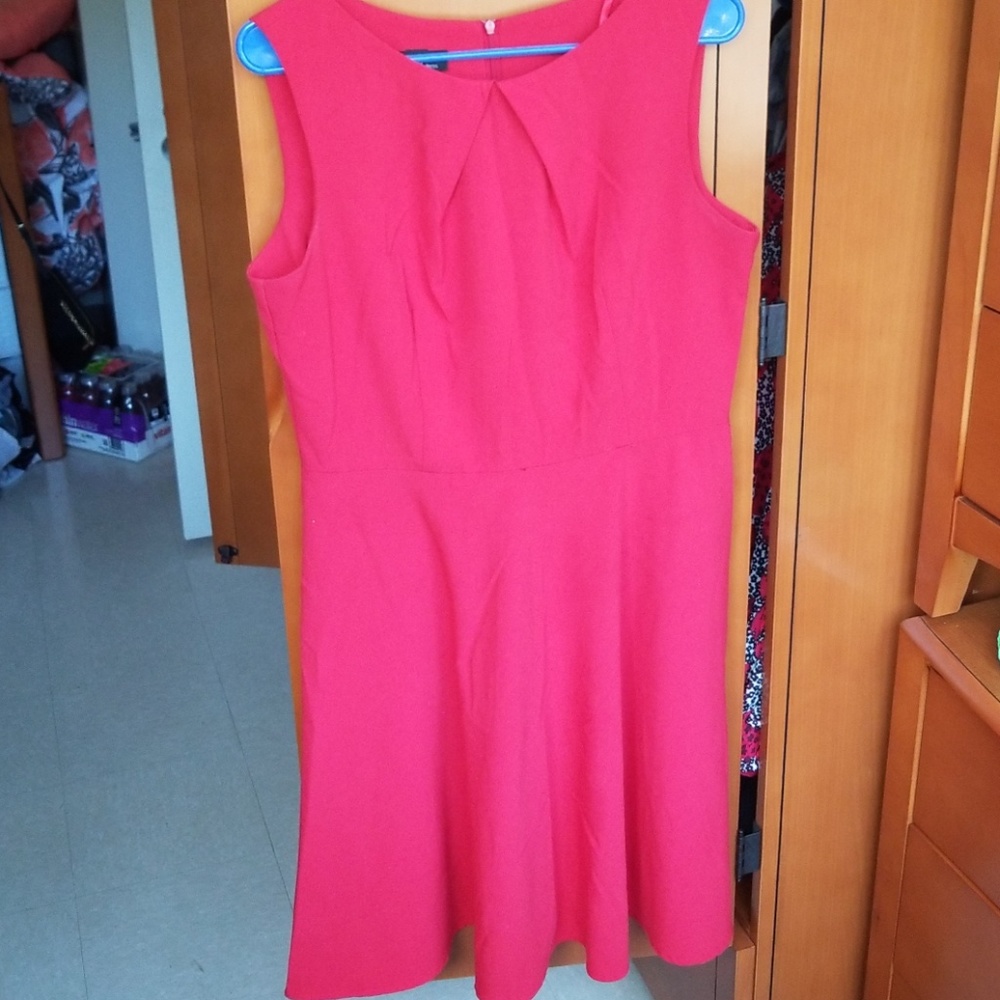 Professional Bright Red A-Line Dress